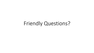 Friendly Questions?
 