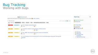 14 of 21
Bug Tracking
Working with bugs
 