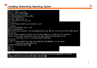 9
Installing Networking Operating System
 