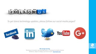 To get latest technology updates, please follow our social media pages!
 