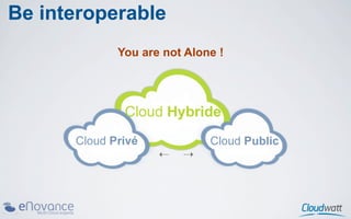 Be interoperable
           You are not Alone !




                  ⇠   ⇢
 