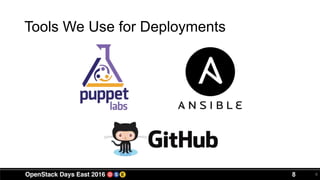 8
Tools We Use for Deployments
8
 