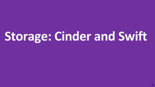 Storage: Cinder and Swift
41
 