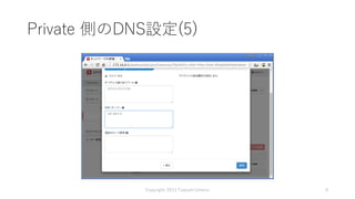 Private 側のDNS設定(5)
Copyright 2015 Takashi Umeno 9
 
