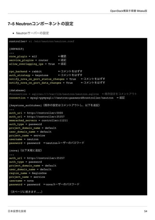 OpenStack構築手順書Mitaka版 (期間限定公開) | PDF