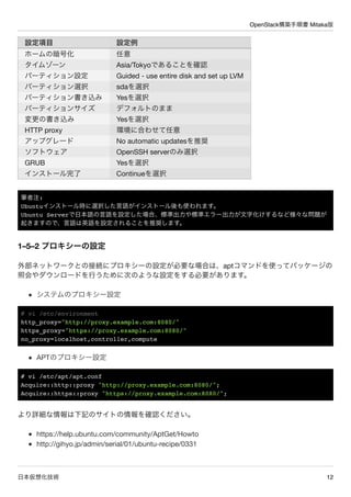 Openstack構築手順書mitaka版 期間限定公開