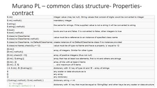 Murano PL – common class structure- Properties-
contract
45
 