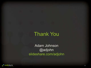 Thank You
Adam Johnson
@adjohn
slideshare.com/adjohn
28
 
