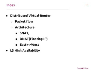 OpenStack networking juno l3 h-a, dvr | PDF