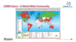 RACKSPACE® HOSTING | WWW.RACKSPACE.COM 3 
CERN Users – A World Wide Community 
 