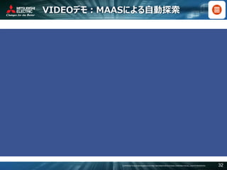 COPYRIGHT © 2016 MITSUBISHI ELECTRIC INFORMATION SYSTEMS CORPORATION ALL RIGHTS RESERVED 32
VIDEOデモ：MAASによる自動探索
 