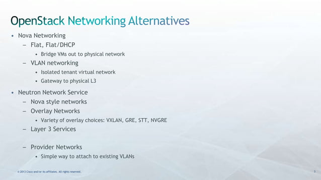 Agile Networking with OpenStack | PPT