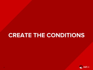 CREATE THE CONDITIONS
37
 