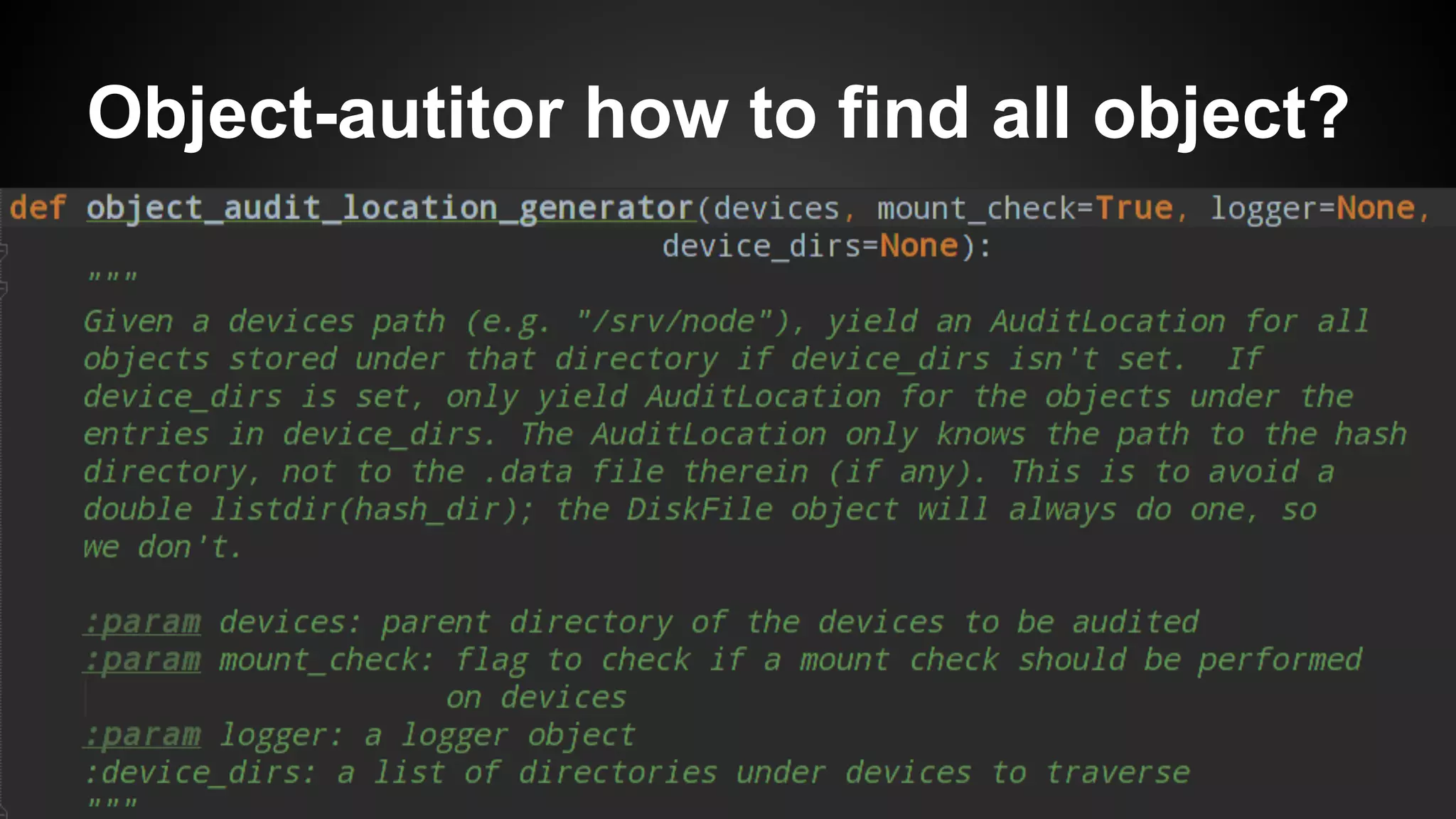 Object-autitor how to find all object?
 