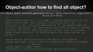 Object-autitor how to find all object?
 