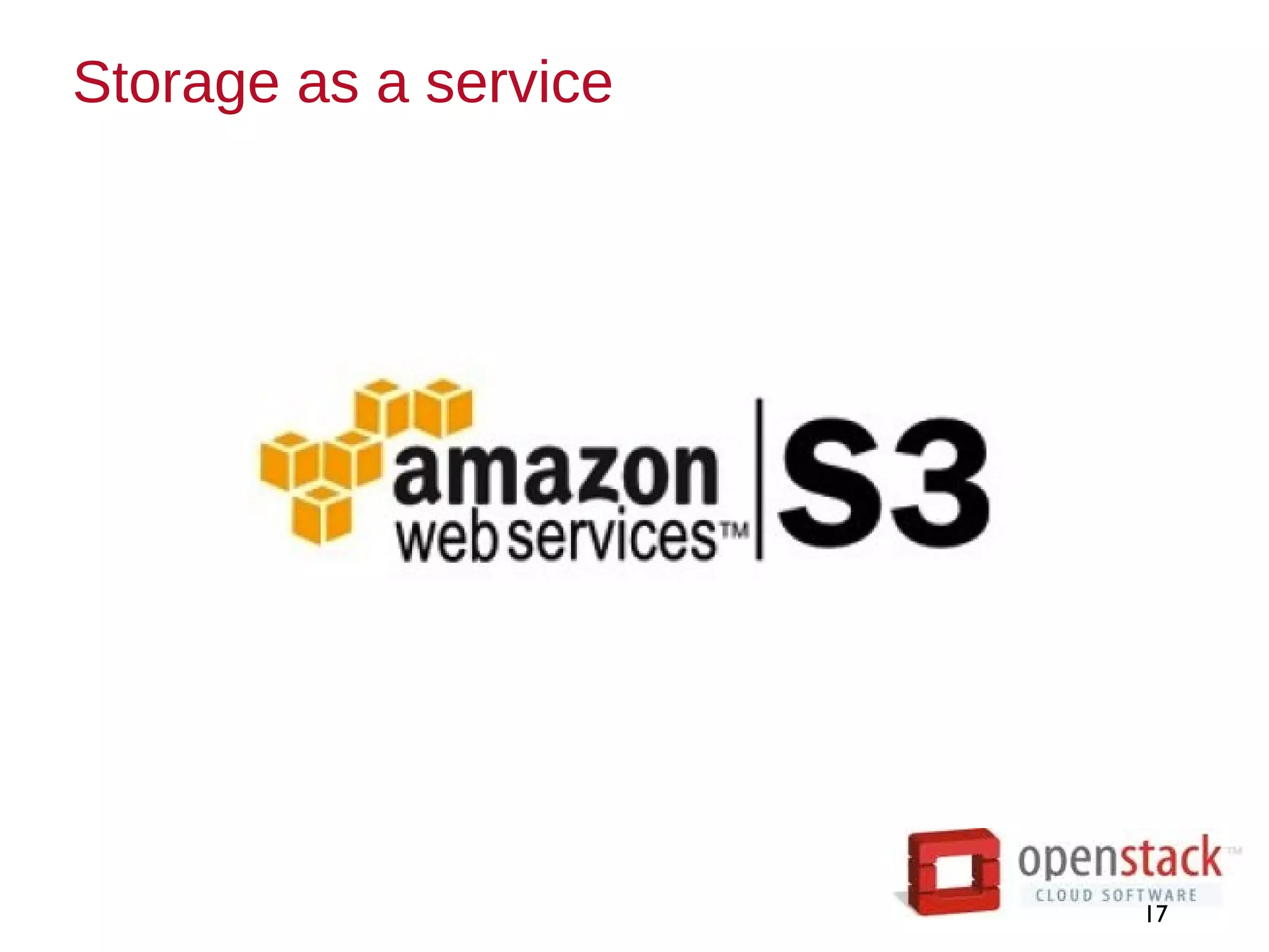 Storage as a service
17
 