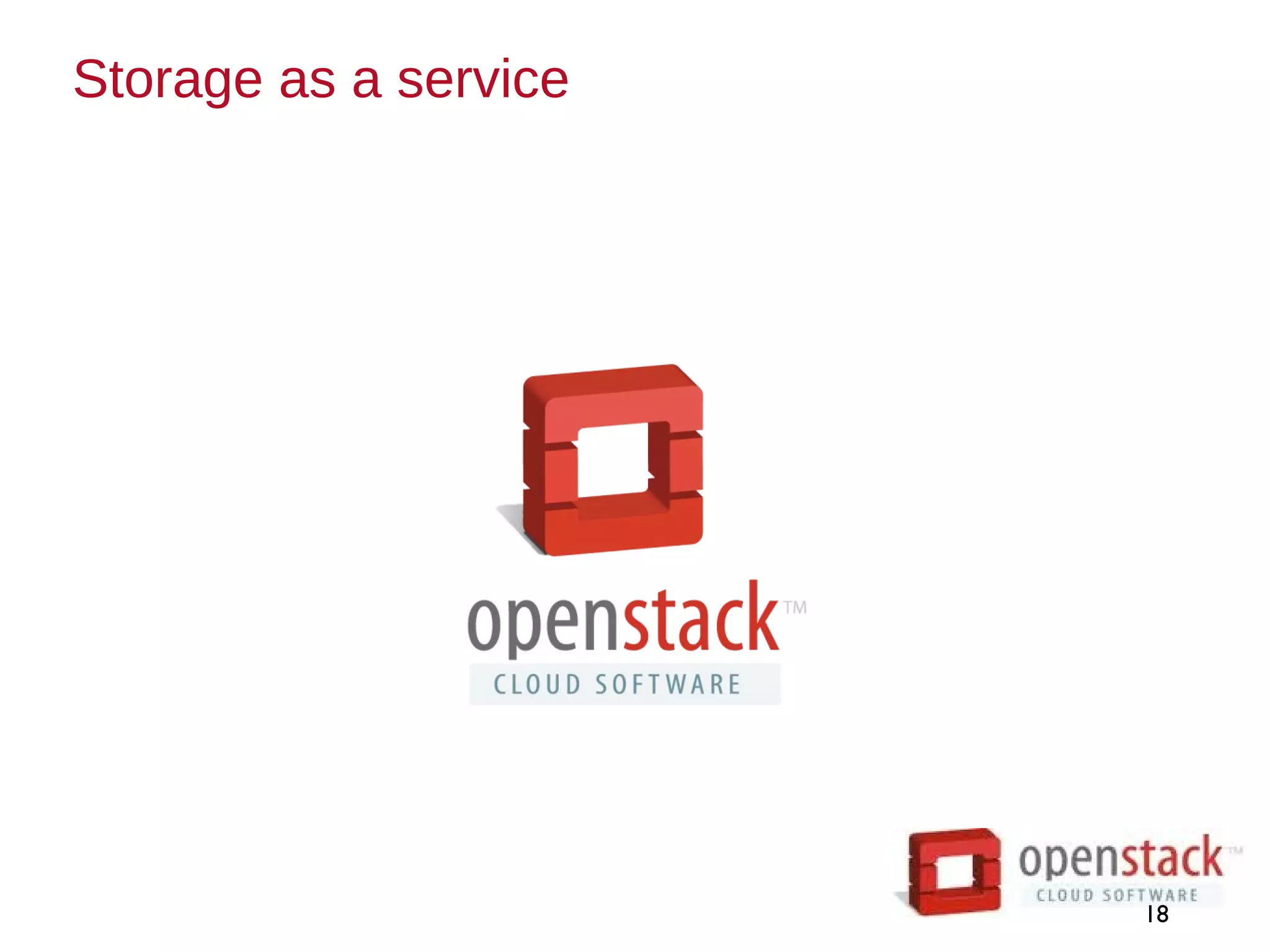 Storage as a service
18
 