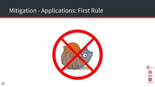 Mitigation - Applications: First Rule
32
 