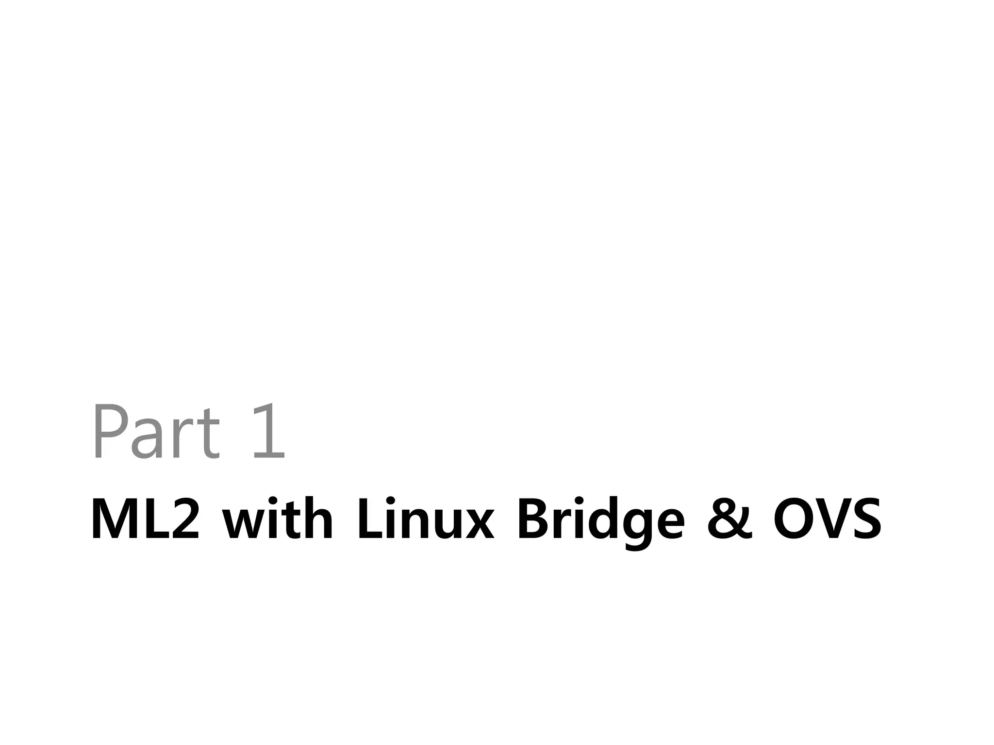 ML2 with Linux Bridge & OVS
Part 1
 