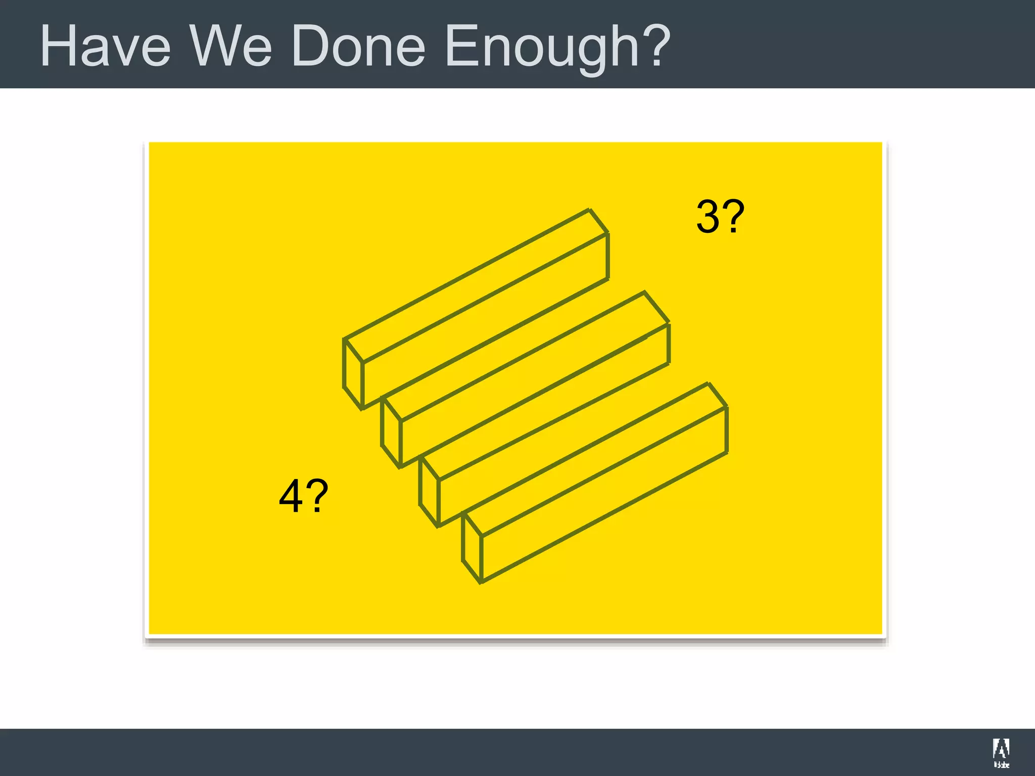 Have We Done Enough?
4?
3?
 