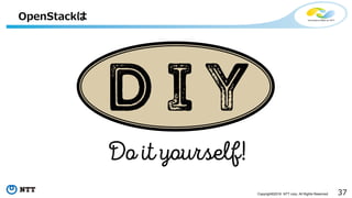 37Copyright©2016 NTT corp. All Rights Reserved.
OpenStackは
 