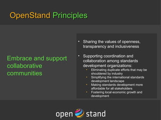 OpenStand – Principles for Open Standards and Open Development