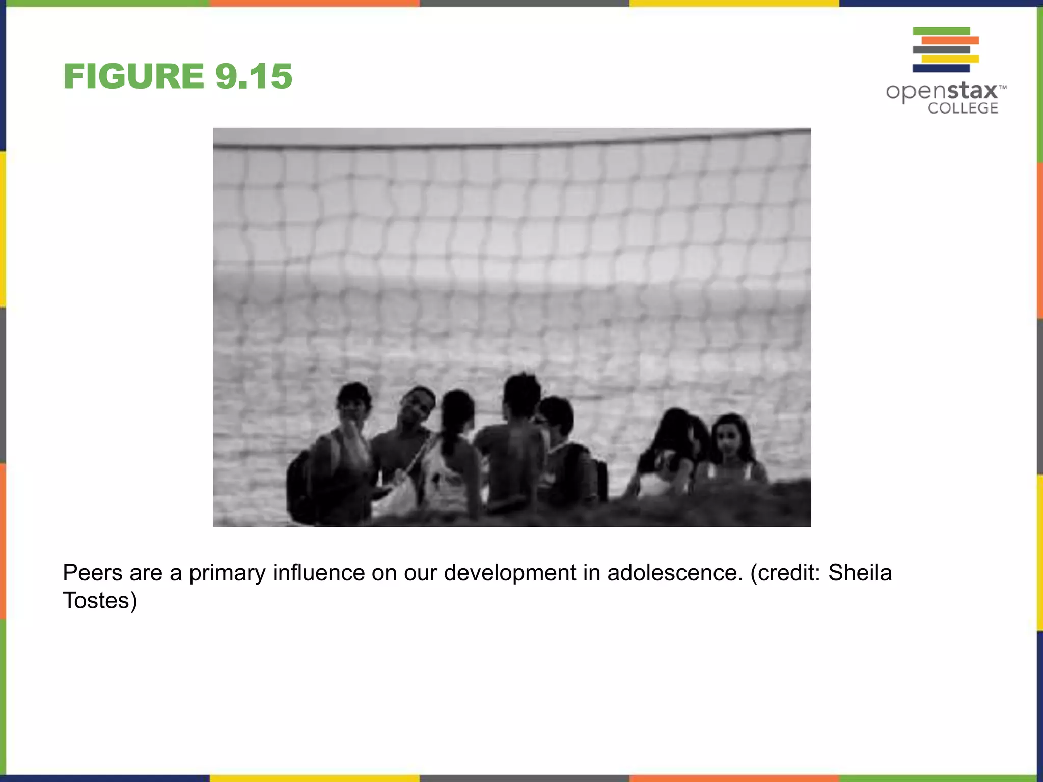 FIGURE 9.15
Peers are a primary influence on our development in adolescence. (credit: Sheila
Tostes)
 