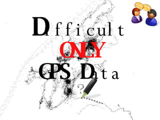 D ifficult ONLY GPS D ata ？ 