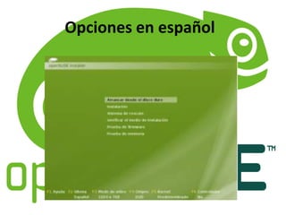 Opciones en español
 