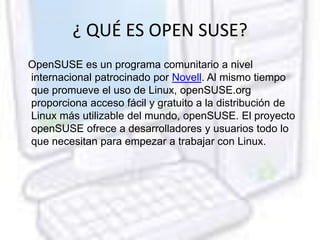 Open suse | PPTX
