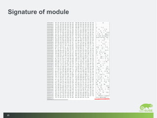 Signature verification of kernel module and kexec | ODP