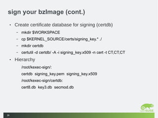 Kernel Sign Signature verification of kernel module and kexec | ODP