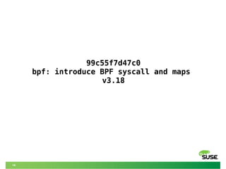 14
99c55f7d47c0
bpf: introduce BPF syscall and maps
v3.18
 