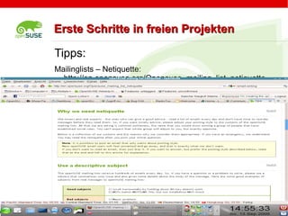 Beispiele für Freie SW und Projekte ©   9/16/09   Sascha Manns openSUSE.org 