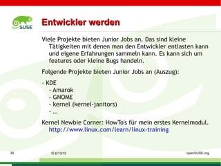 Erste Schritte in freien Projekten Tipps: 