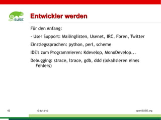 Erste Schritte in freien Projekten Tipps: 