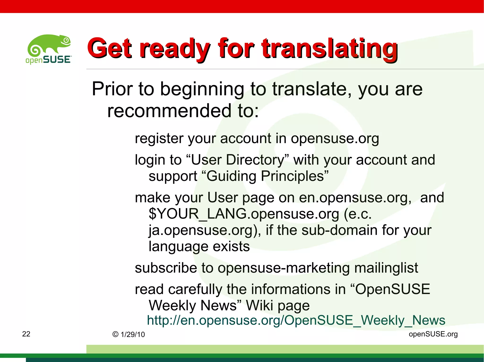 Own Interviews. We plan to create own Interviews from People behind FOSS. We've started with Greg Kroah-Hartmann, and we plan to make more Interviews. The next planned Interview is with John 'Maddog' Hall. 