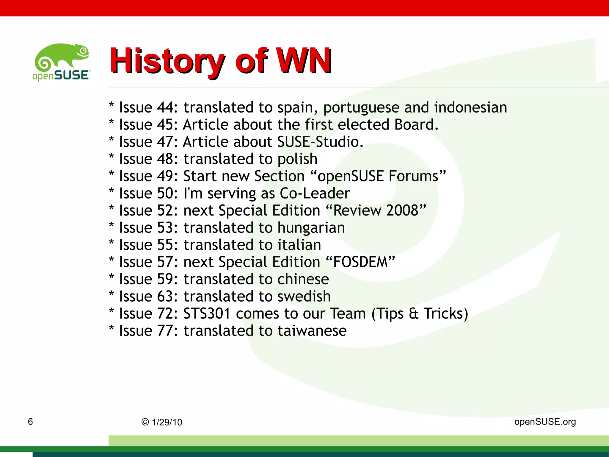 Be a part of openSUSE Weekly News Team 