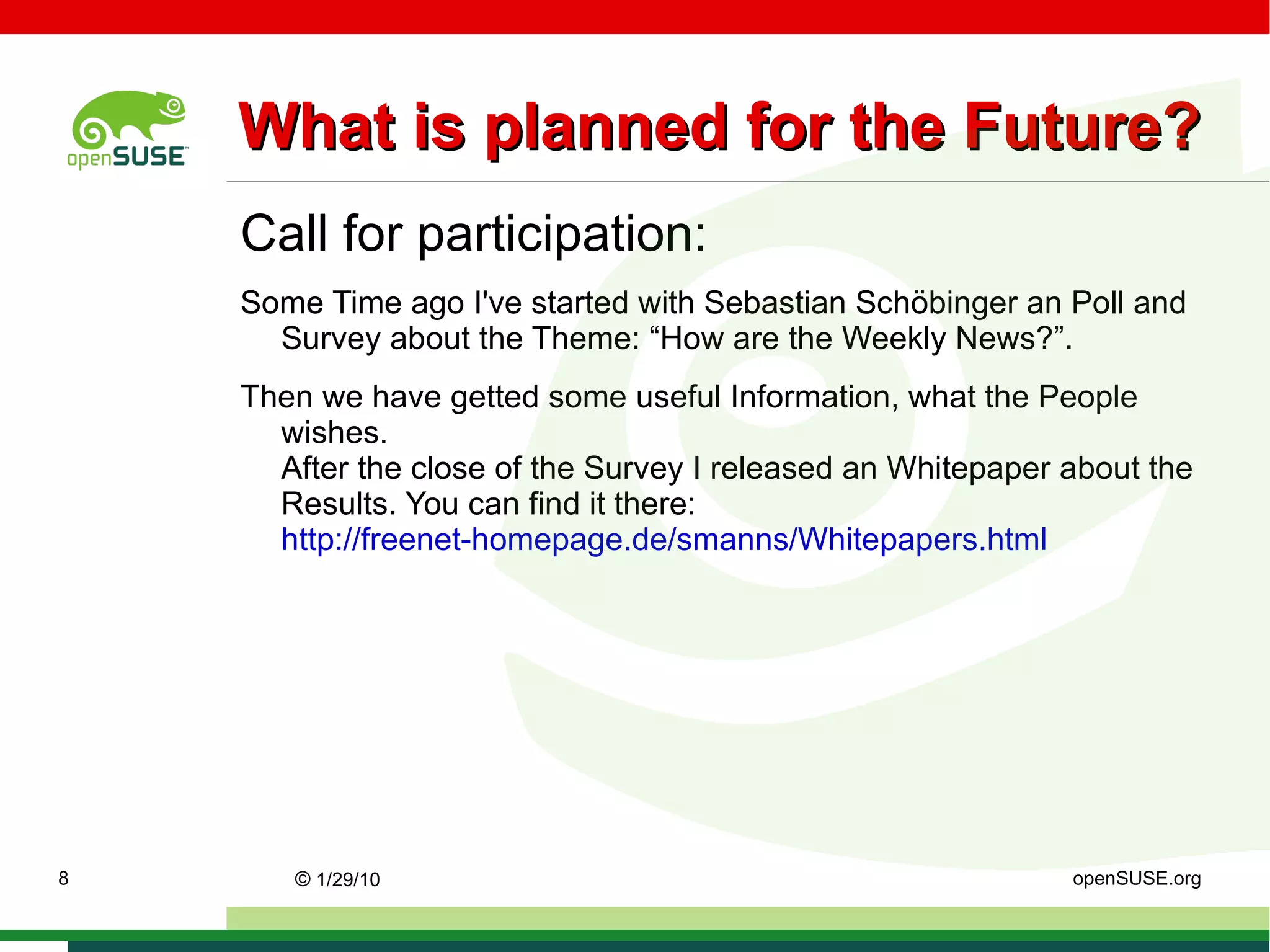 Question and Answers ©   9/16/09   Sascha Manns openSUSE.org 