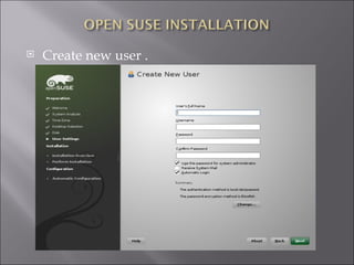 Create new user . 