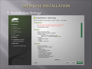 Installation Setings 