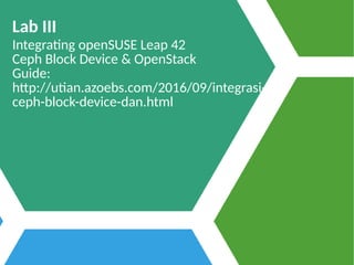 Integrating openSUSE Ceph Block Device & OpenStack 