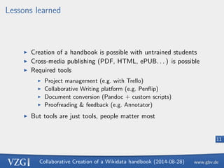 les) 
I Basic Wikidata concepts (items, properties, statements) 
I Authority  