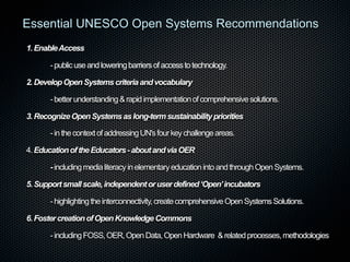 http://r0g-media.org/osjuba/



                               Open Sourcing South Sudan
                               • global Open Source movements as generators of
                               knowledge, capacity building and citizen empowerment for
                               the democratic and civic development of society
                               • using Open Data as gateways to better education and
                               knowledge, fostering dialogue between numerous
                               communities across society
                               • applying Open ICT as tools of social interaction and
                               community development - using the key principles of
                               openness and inclusiveness, user-based design, building on
                               experience, scalability, and sustainability
 