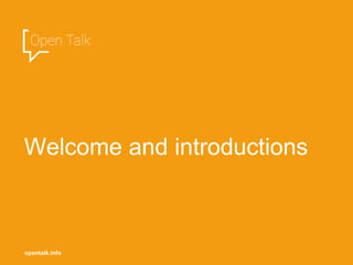 Open To Talk Open Talk - Decision Making with young people: Children and Young ...