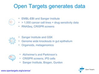 Open Targets, identifying targets for drug development in the treatment ...