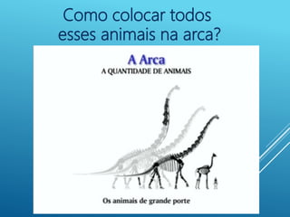 Como colocar todos
esses animais na arca?
 