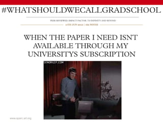 80%
of research is
publicly
funded
Source: “Academic Publishing: Survey of funders supports the benign Open Access outcome priced into
shares, HSBC Global Research,” February 11, 2013:
https://www.research.hsbc.com/midas/Res/RDV?ao=20&key=RxArFbnG1P&n=360010.PDF
1
www.sparc.arl.org
 