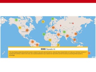 -25%
25%
75%
125%
175%
225%
275%
325%
375%
425%
1986 1989 1992 1995 1998 2001 2004 2007 2010
%ChangeSince1986
Source: ARL Statistics 2010-11 Association of Research Libraries, Washington, D.C.
*Includes electronic resources from 1999-2000 onward.
Graph 2
Monograph and Serial Costs
in ARL Libraries, 1986-2011* Serial
Expenditures
(+402%)
Monograph
Expenditures
(+71%)
Monographs
Purchased
(10%)
www.sparc.arl.org
 