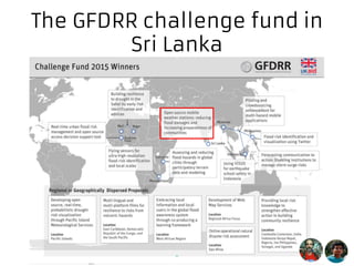 The GFDRR challenge fund in
Sri Lanka
 